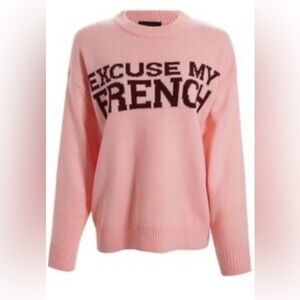 Dance & Marvel “Excuse My French” Pink Crew Sweater